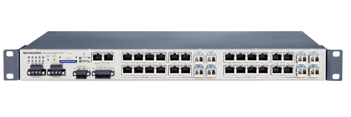 MICROSENS - Profi Line Rack 25-port Gigabit Ethernet 19" Switch With ...